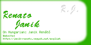 renato janik business card